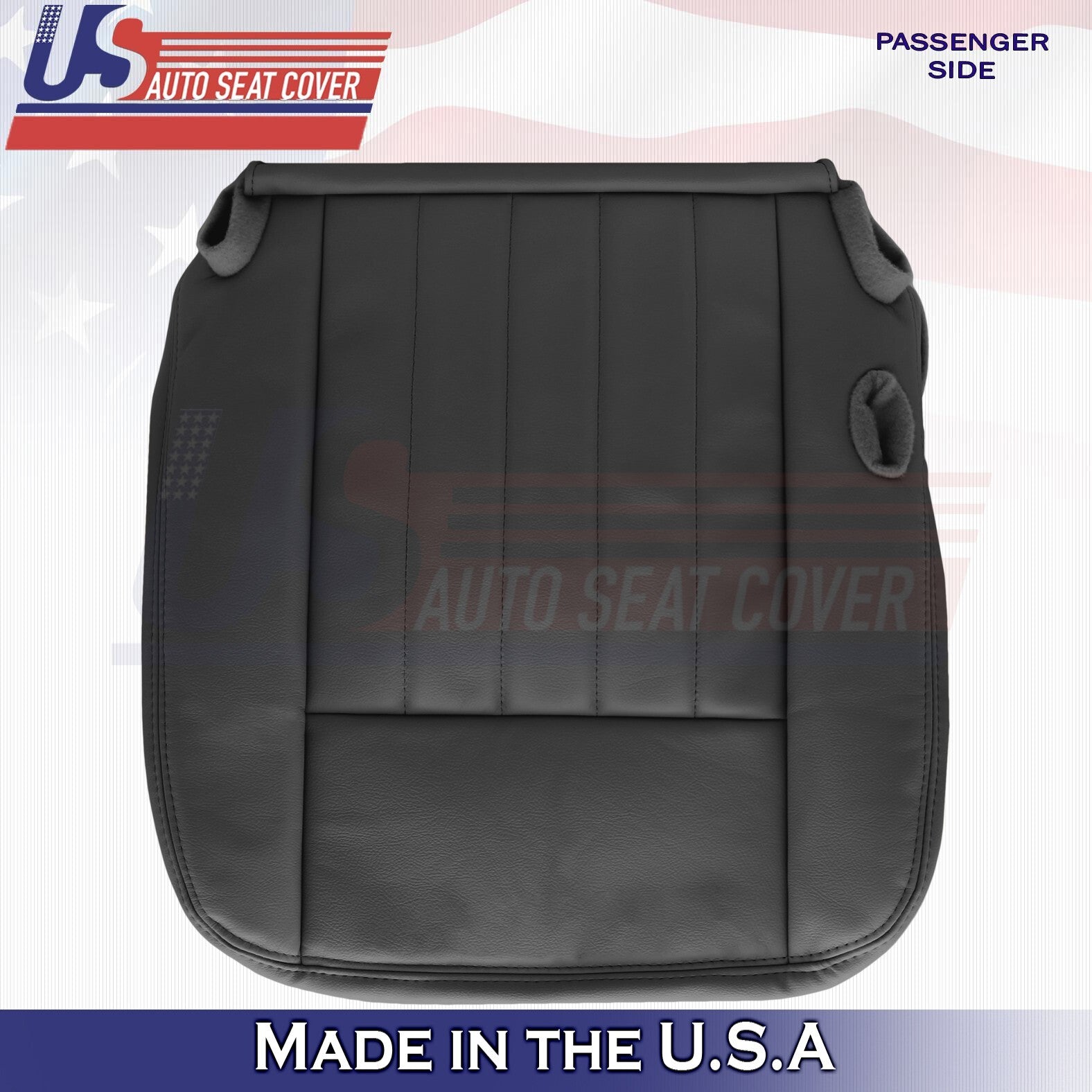 2003 to 2005 Fits Lincoln Town Car Front Set Bottoms &Tops Leather Cover Black