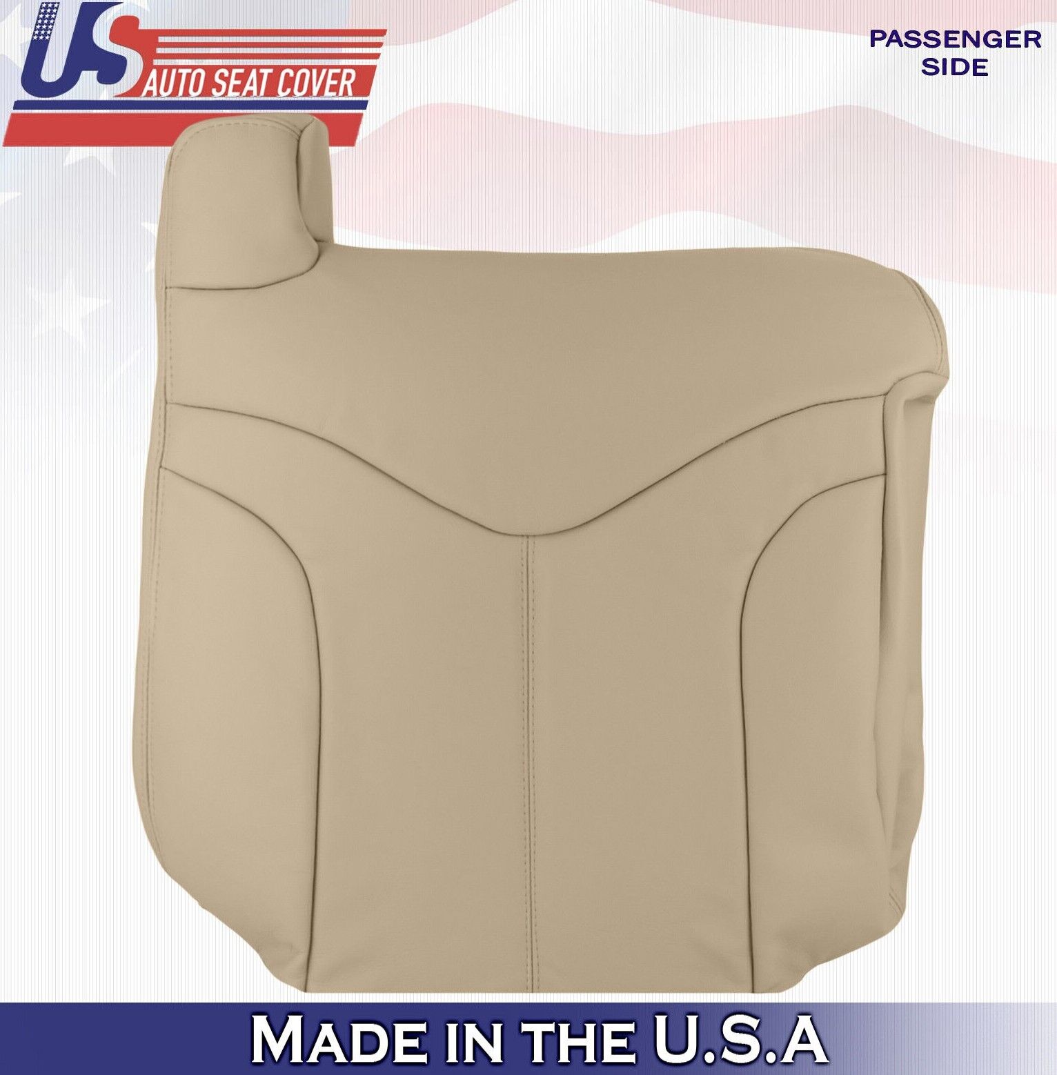2001 2002 For GMC Yukon XL SLT SLE Driver & Passenger 2x Top Leather Covers Tan