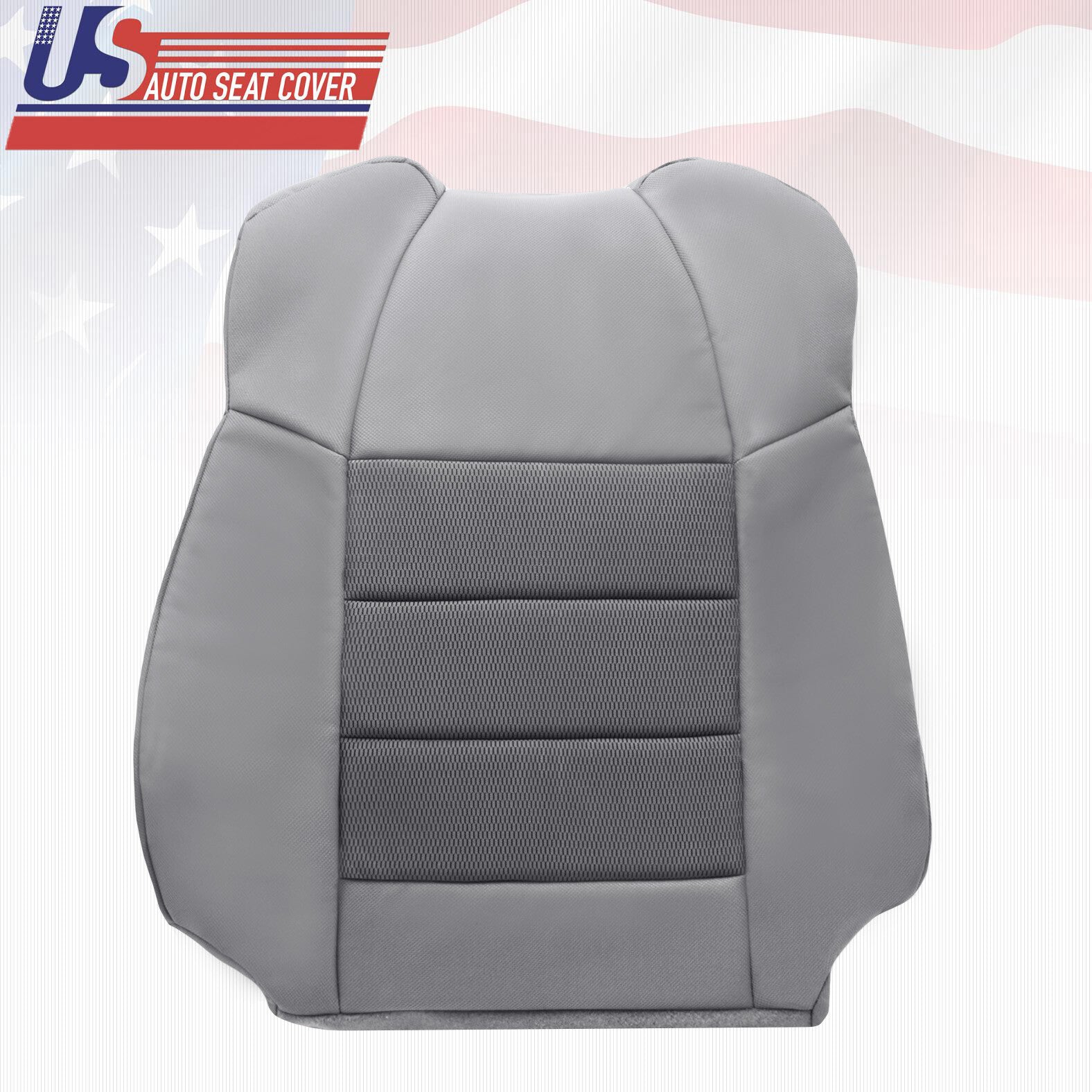 Fits 2003-2007 Ford F-250 XLT Super-cab Driver Top Seat Cover Cloth Gray 2-tone