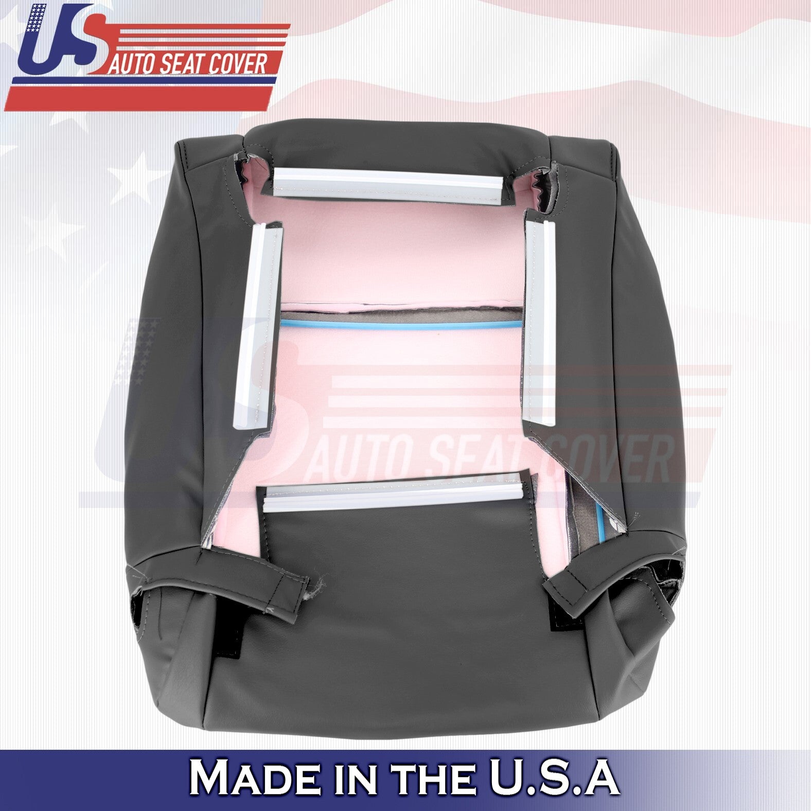 2007 to 2013 Fits Toyota Tundra Rear Driver &Passenger Tops Leather Cover Black