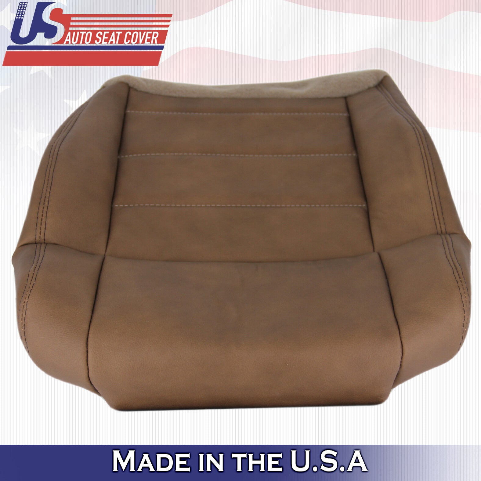 For 2009 2010 Fits Jeep Wrangler Rubicon Driver Bottom Leather Seat Cover Dk Tan
