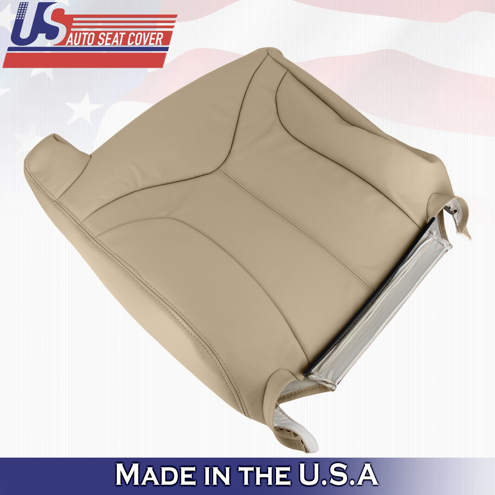 1999 2000 For GMC Yukon XL SLT SLE Driver & Passenger 2x Top Leather Covers Tan