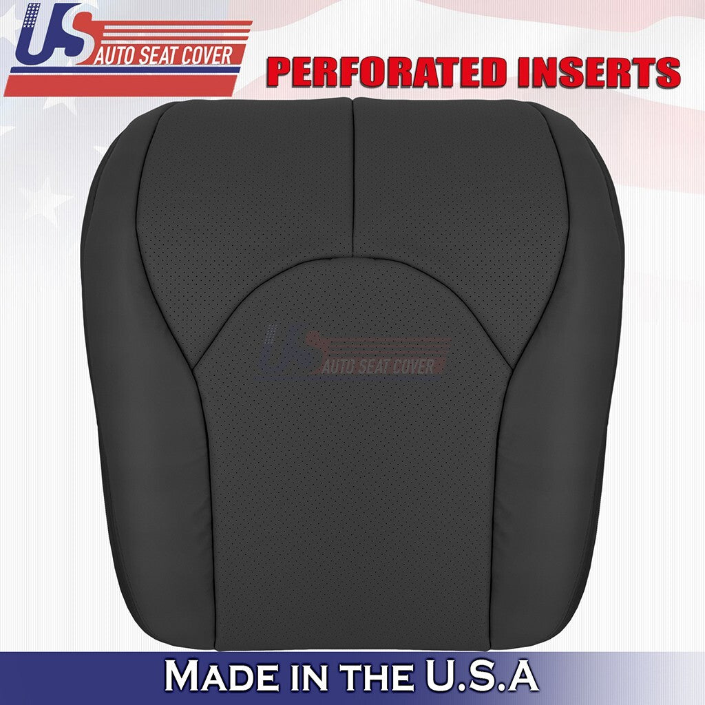 1996 to 2002 Fits Mercedes Benz SL320 Front Set Bottoms &Tops Leather Cover BLK