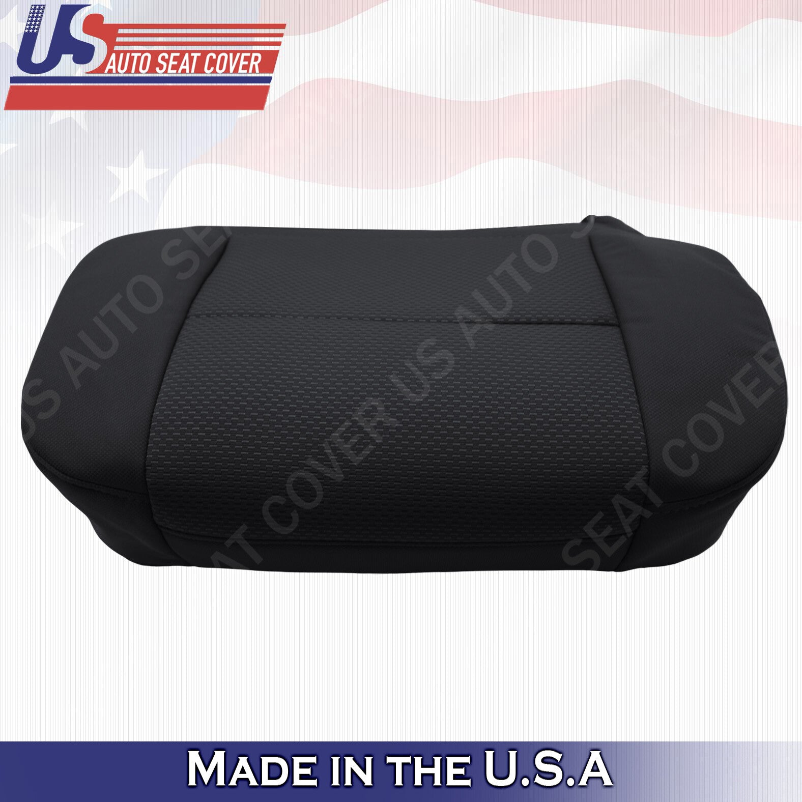 Passenger Bottom Cloth Seat Cover Ebony Black 2014 to 2018 Chevy Silverado 1500