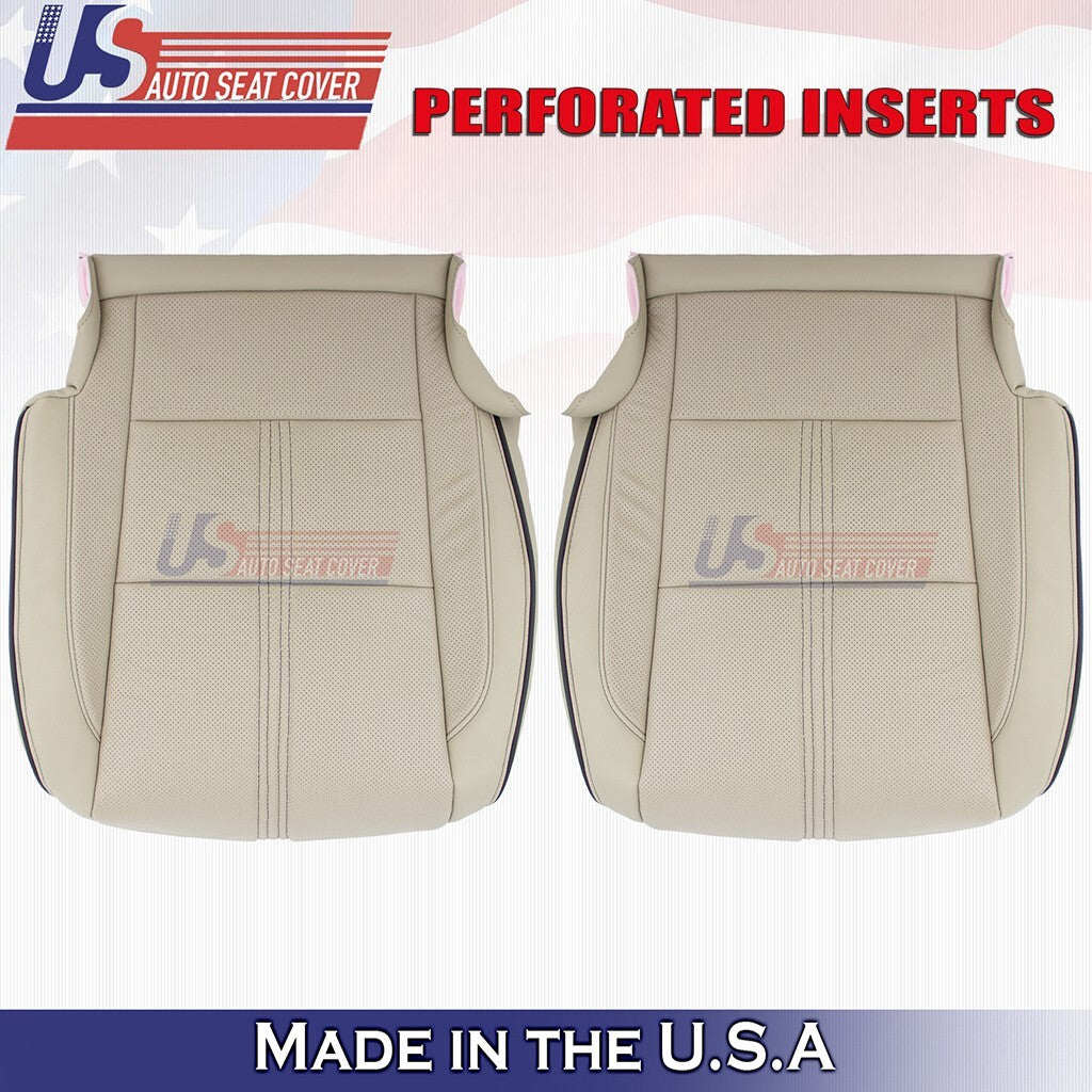 2017 to 2020 For Acura MDX Driver& Passenger Bottoms w/ Perf Leather Cover Tan