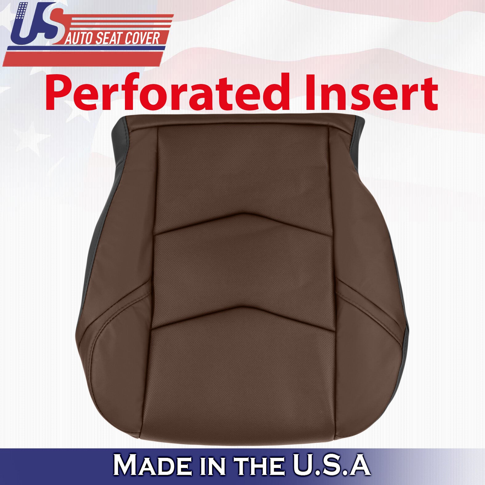 2015 to 2020 For Cadillac Escalade Passenger Bottom Leather Seat Cover in Brown