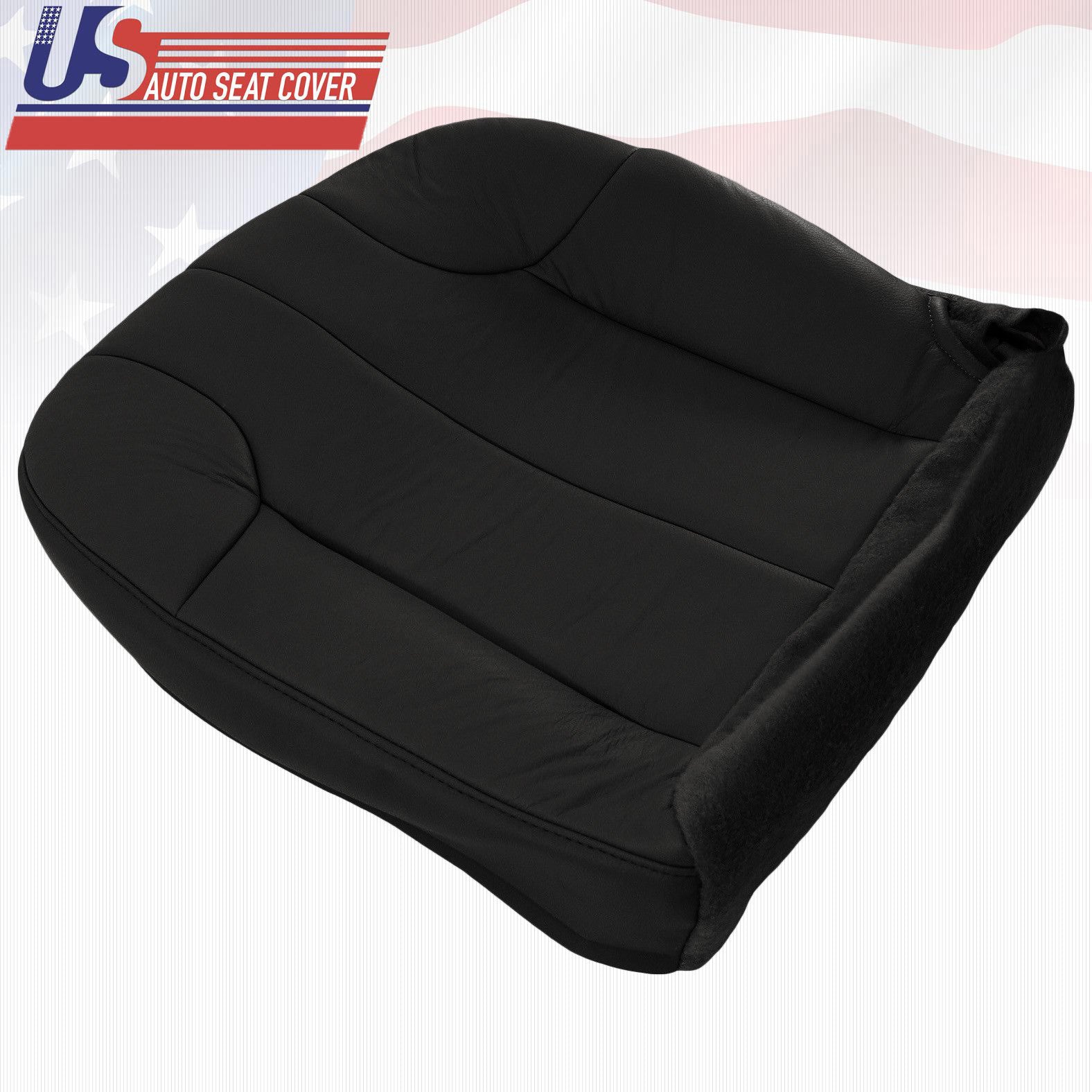 1999 2001 Fits Jeep Grand Cherokee Driver Bottom Leather Seat Cover Black
