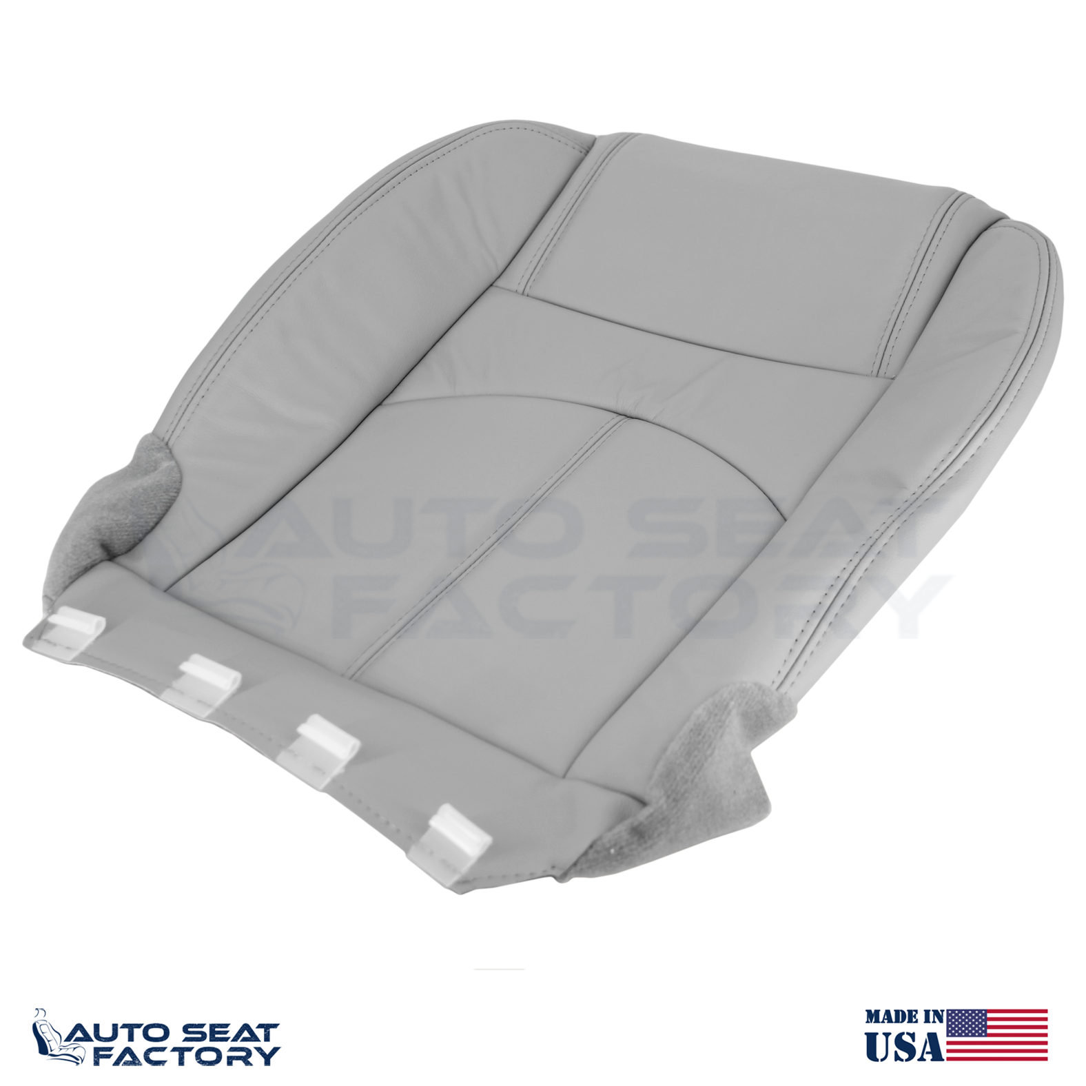 Fits 2013 - 2017 GMC Acadia Left & Right Bottom Solid Gray Vinyl Seat Covers