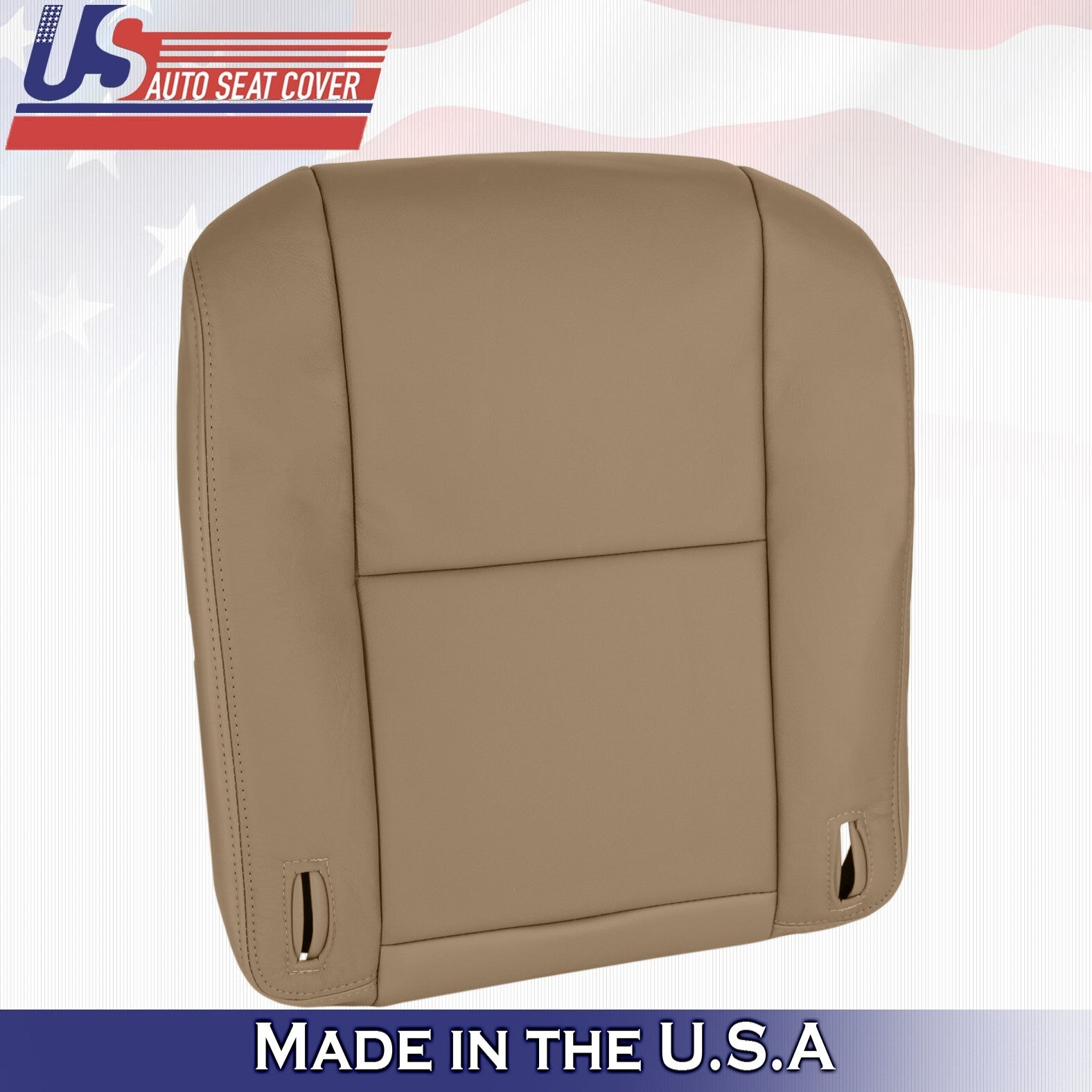 1998 to 2003 For Toyota Sienna Driver & Passenger Bottom Leather Seat Covers Tan