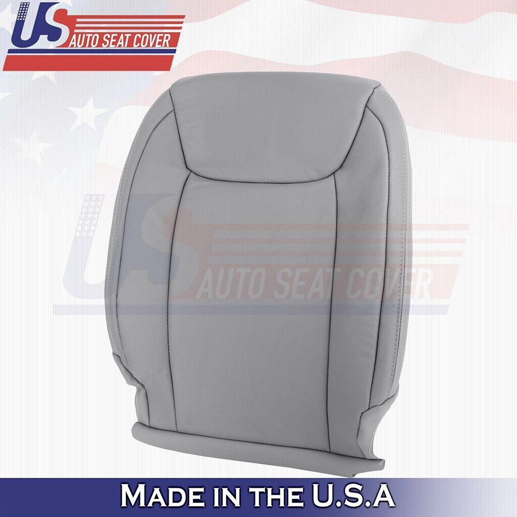 2004 to 2010 Fits Toyota Sienna Driver & Passenger Tops Leather Seat Cover Gray