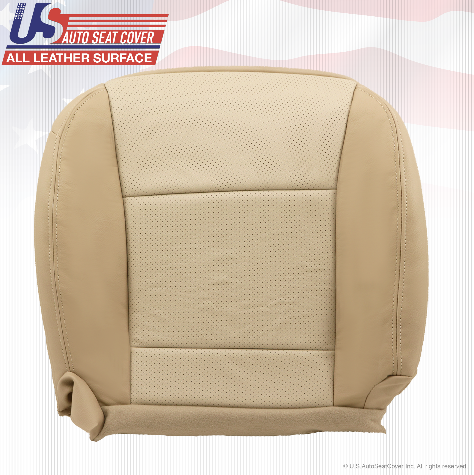 2006 2007 Mercury Mountaineer DRIVER & PASSENGER Bottom LEATHER Cover 2-TONE TAN