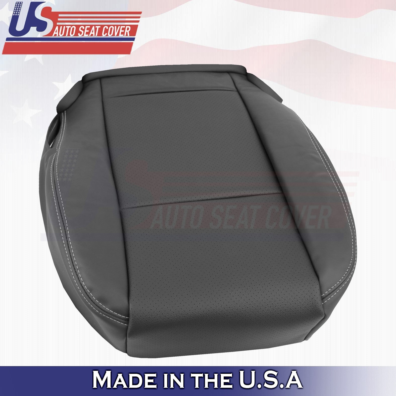 2014 2015 For Dodge Charger Front Driver Side Bottom Leather Seat Cover Black