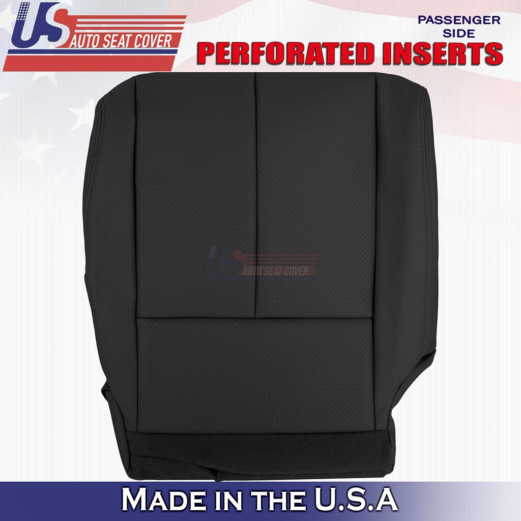 2015 to 2023 Fits Nissan Murano Passenger Bottom Leather Seat Cover Black