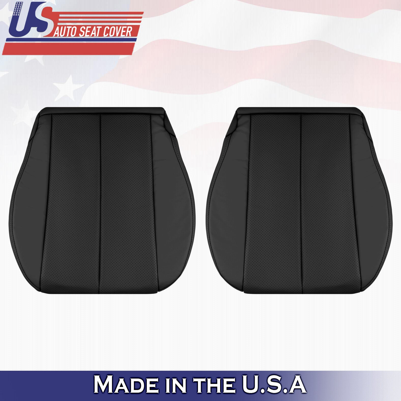 1999 to 2003 For Toyota Camry Solara Driver & Passenger Leather Seat Cover Black