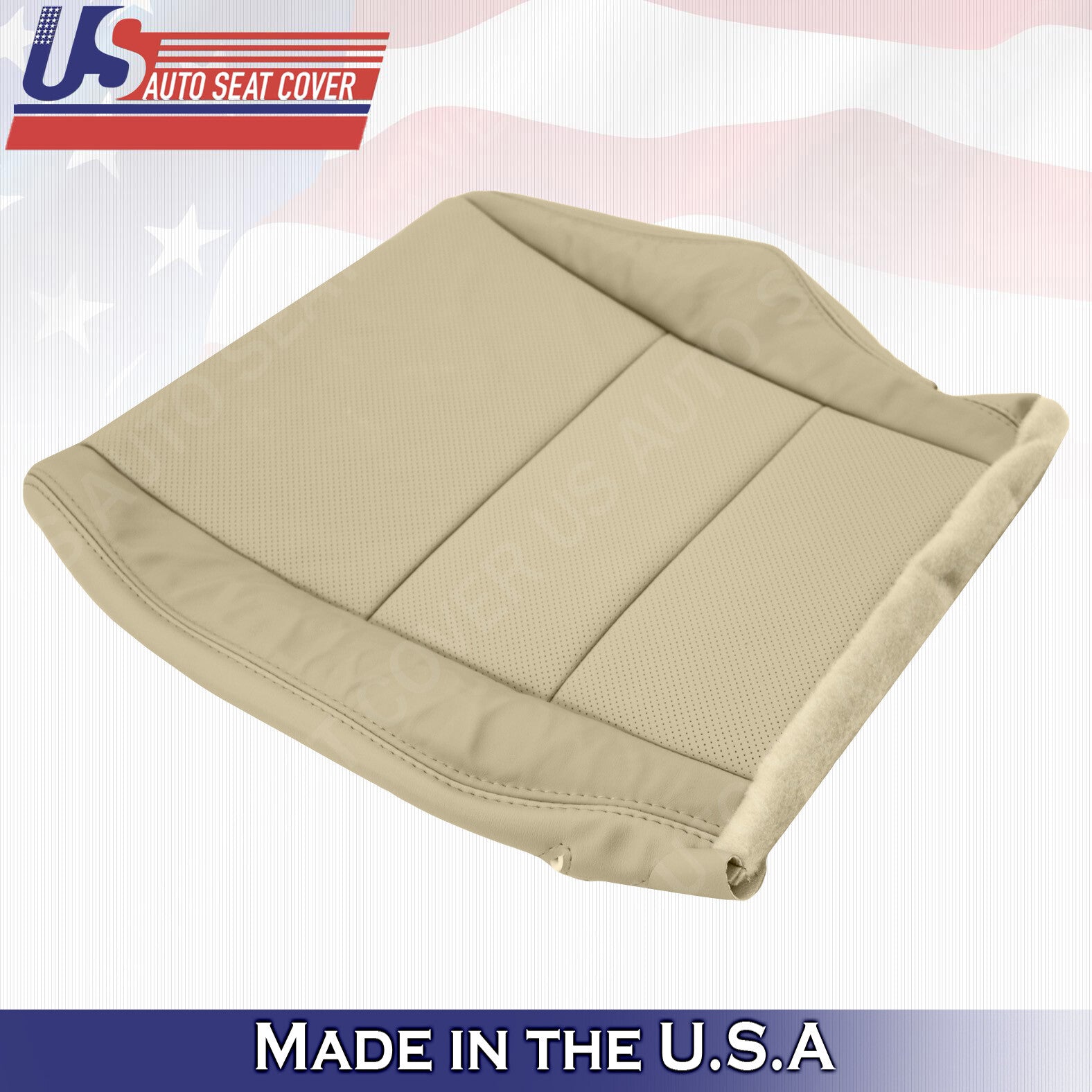 For 2007 - 2012 Acura RDX Driver Bottom Replacement Leather Seat Cover in TAN