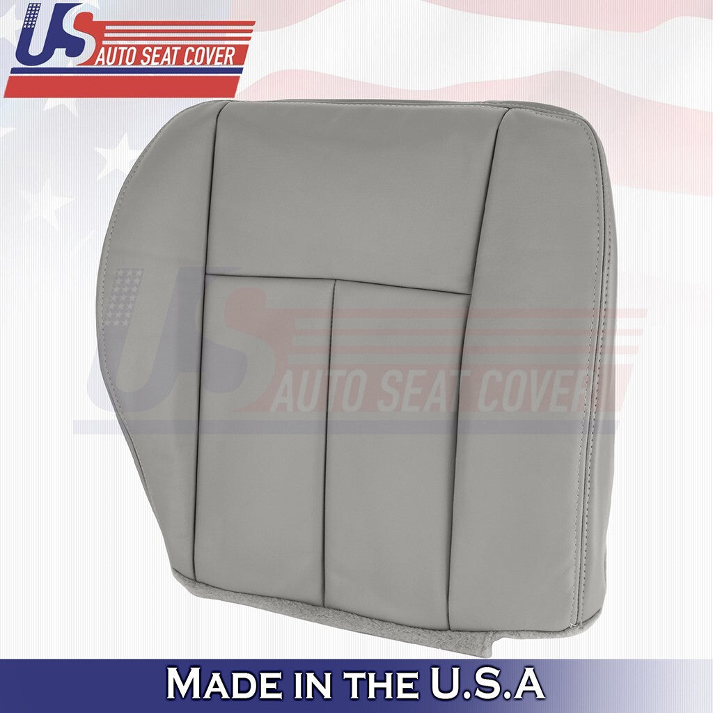 2005 to 2009 FITS GMC Envoy Driver & Passenger Bottoms Leather Cover Light Gray