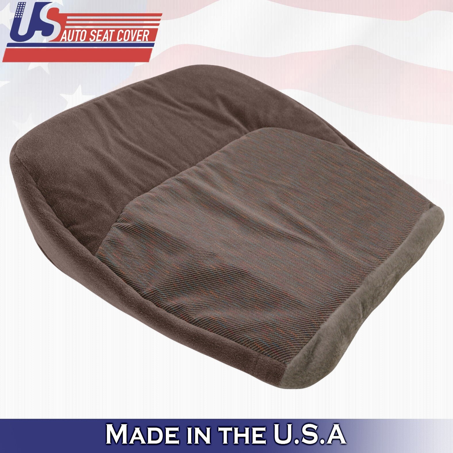1994 1995 For Ford F150 F250 F350 XLT Front Driver Bottom Cloth Seat Cover Tan
