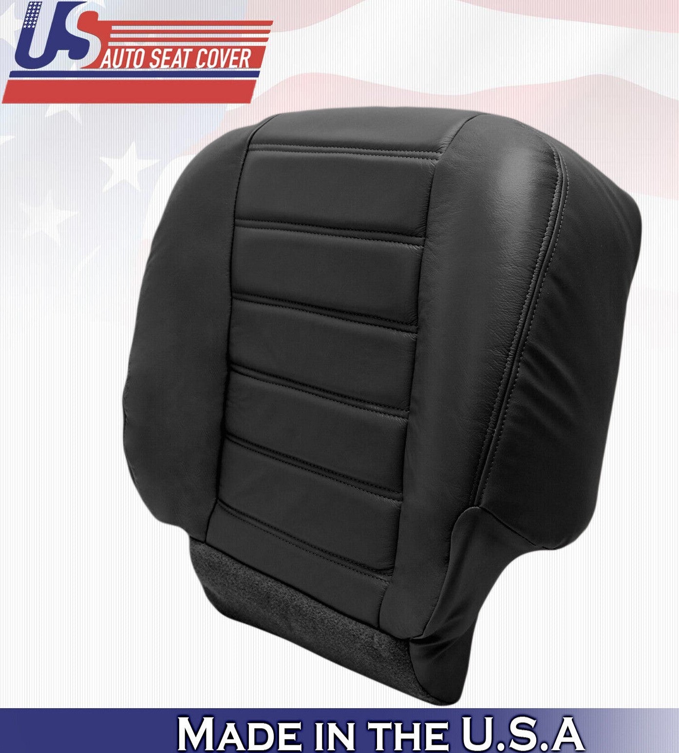 2003 2004 2005 For Hummer H2 Passenger Side Bottom Leather Seat Cover in Black