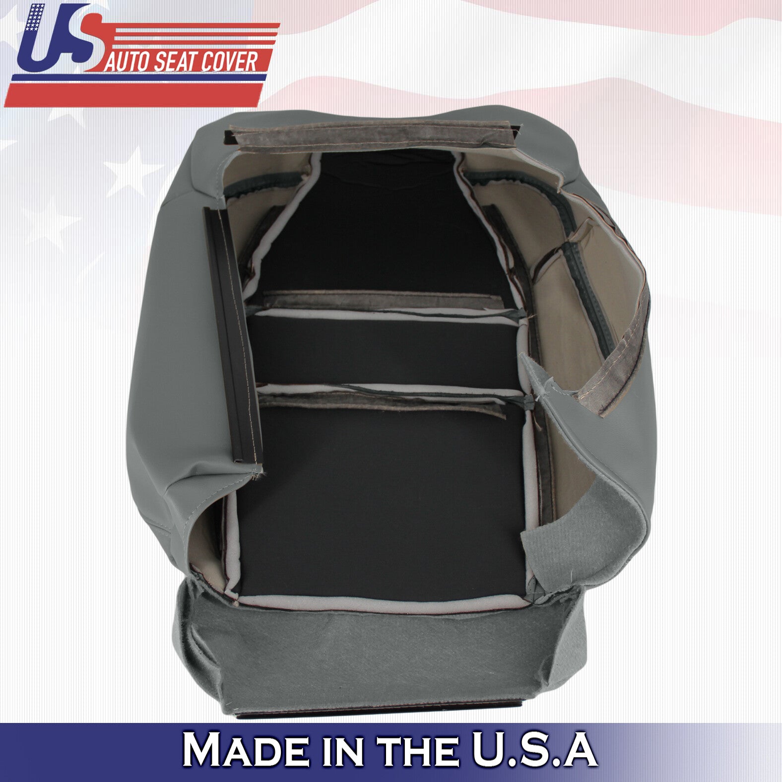 2001 2002 2003 For Acura MDX Passenger Top & Bottom Leather Seat Covers Gray