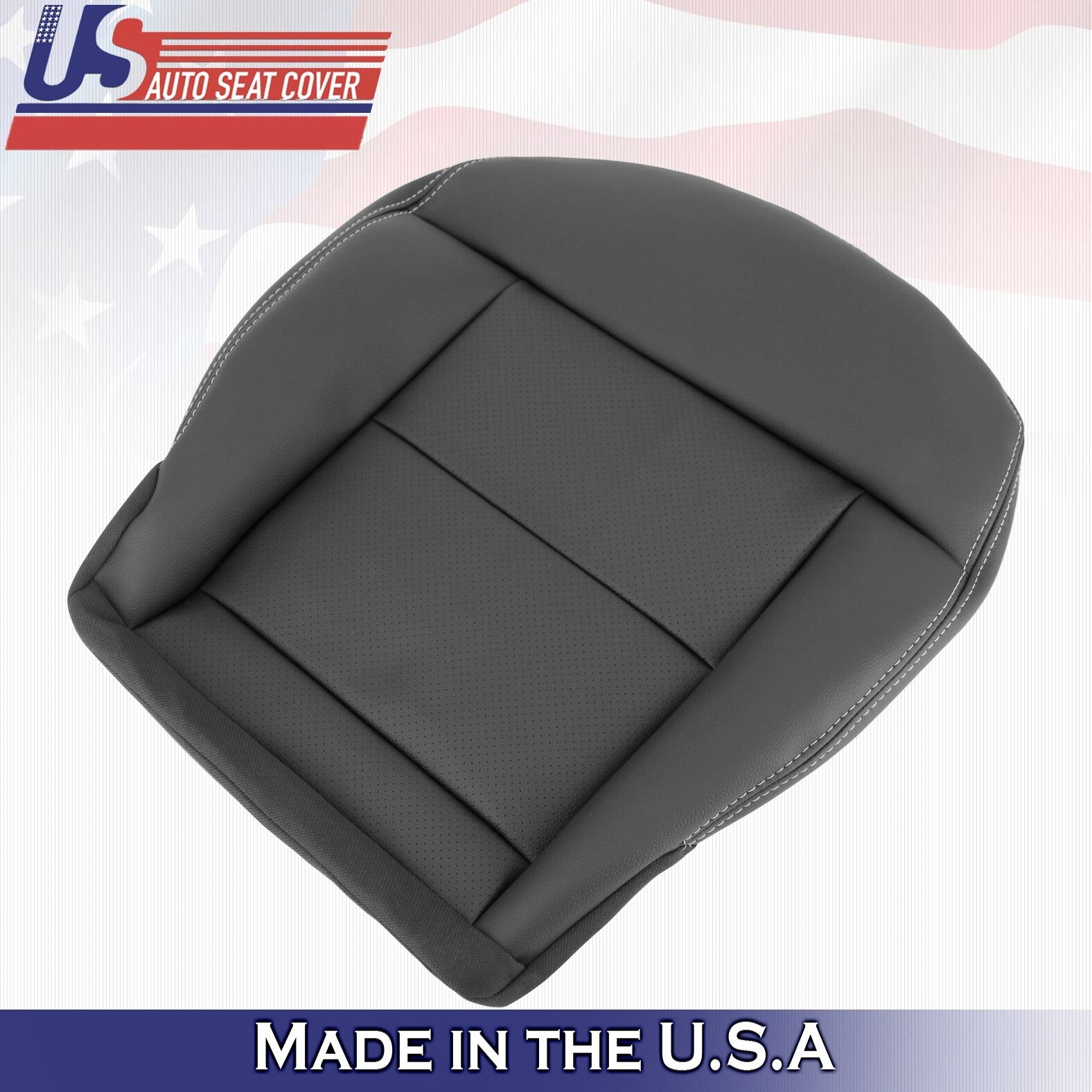 2010 to 2014 Fits Mercedes Benz E350 Passenger Bottom Leather Seat Cover Black