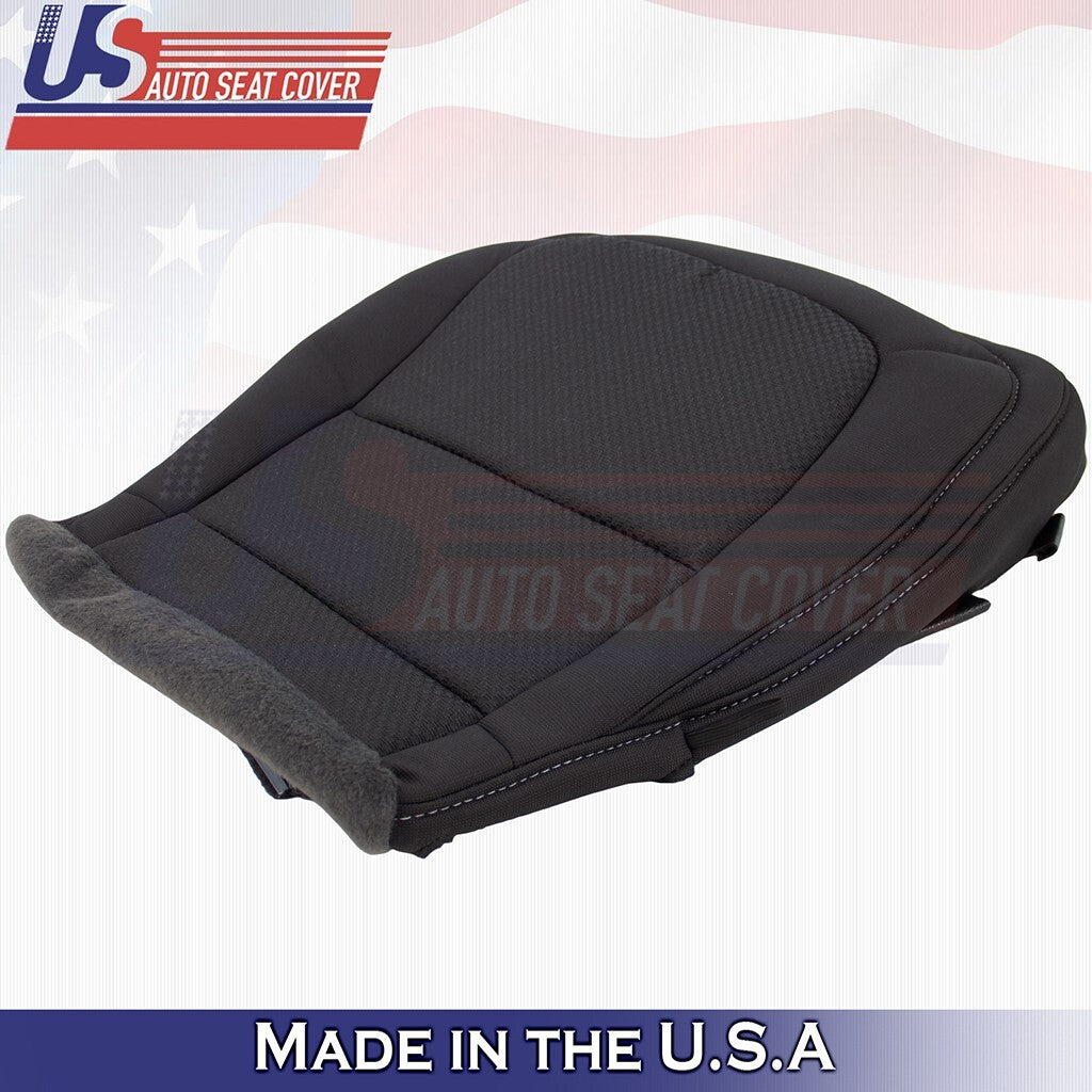 2015 to 2021 Fits Chevy Colorado Driver Bottom Cloth Seat Cover Jet Black