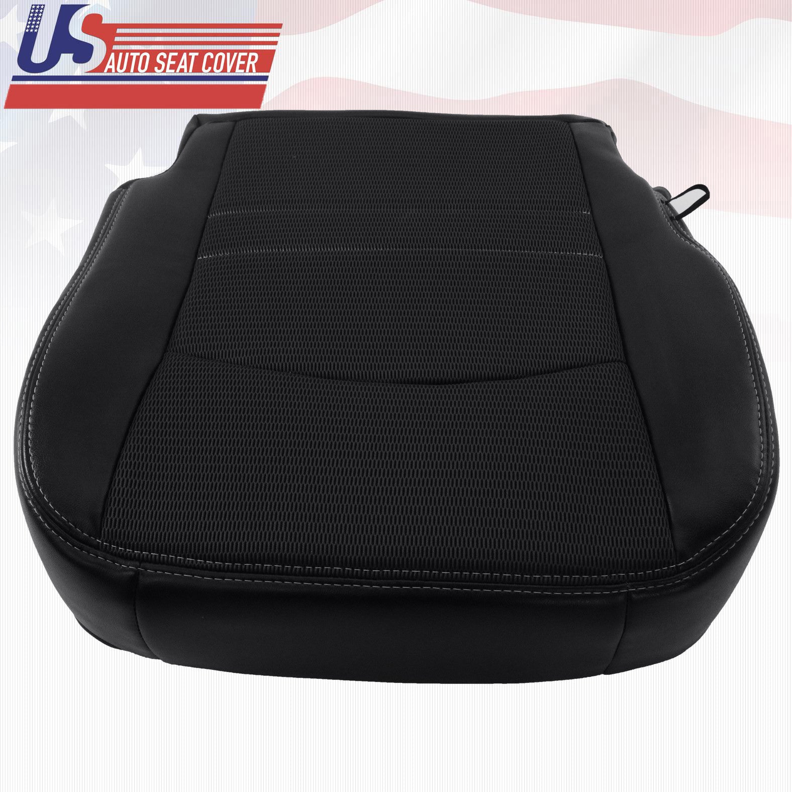 2011 2012 For Dodge Ram Sport Passenger Bottom Cloth/Vinyl Seat Cover Dark Gray