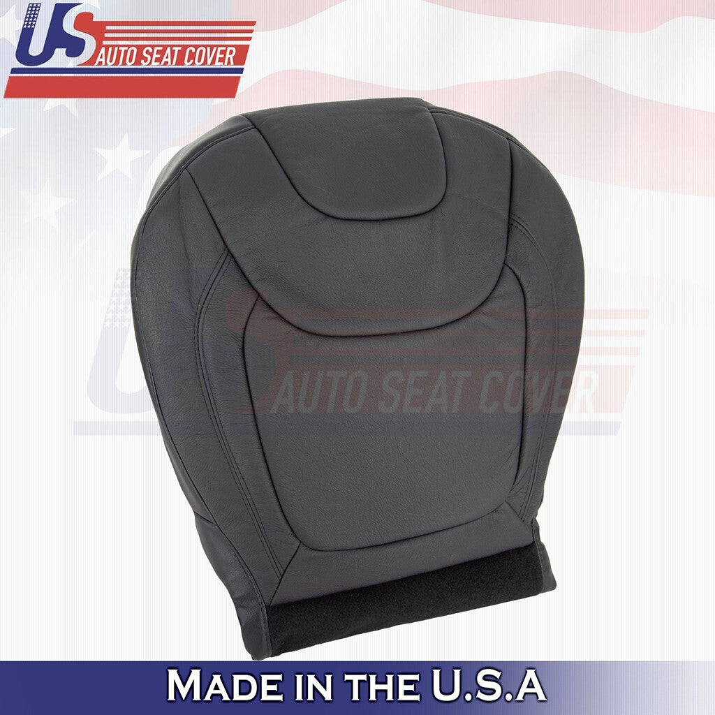 2015 to 2023 For Jeep Cherokee Driver & Passenger Bottoms Leather Cover Black