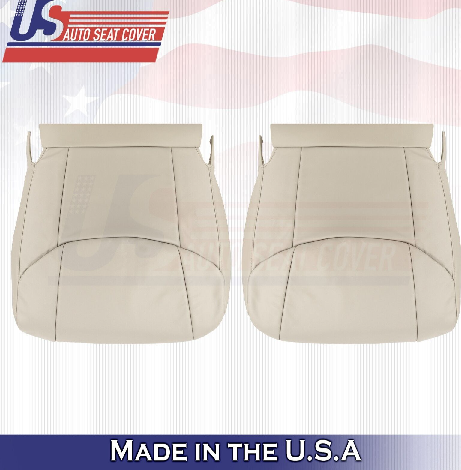 2007 2008 For Toyota Avalon Front Driver & Passenger Bottom Leather Covers Tan