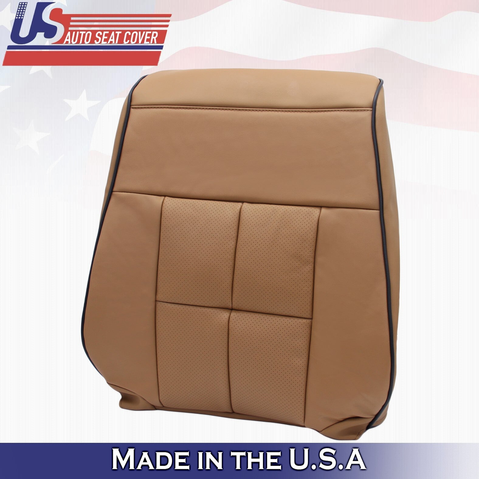 2011 to 2014 For Lincoln Navigator Driver Top Leather Seat Cover Canyon Tan