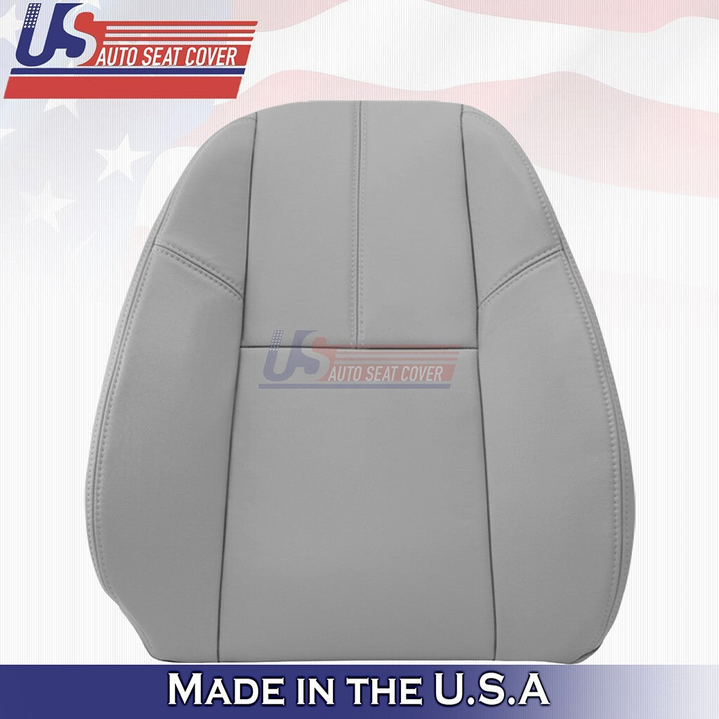 2007 to 2014 For Chevy Silverado Front Set Top &Bottom  Leather Cover Light Gray
