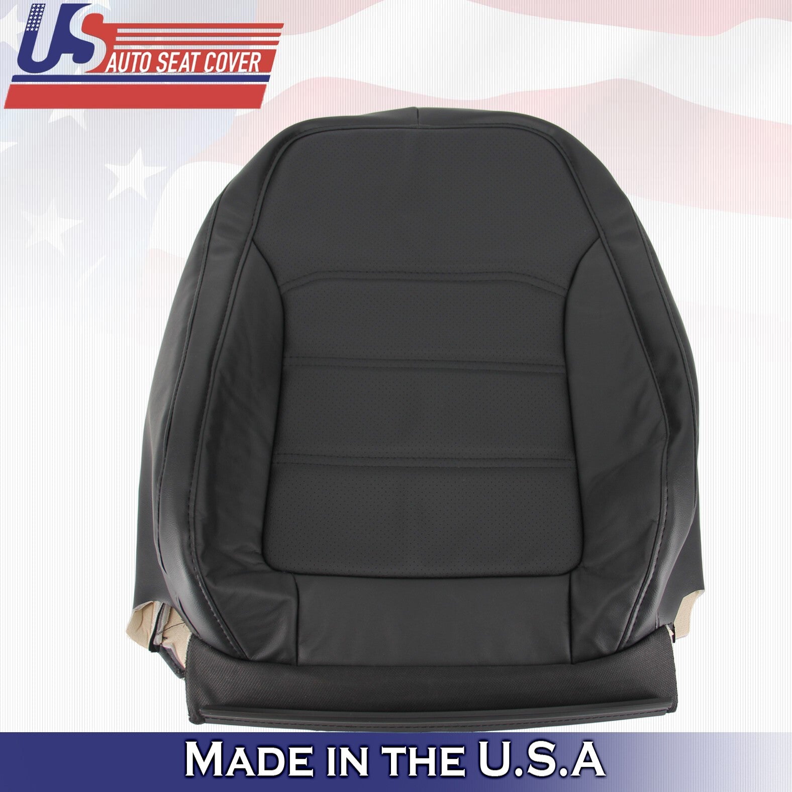 2012 to 2020 Fits Volkswagen Passat Driver Top Leather Seat Cover Black