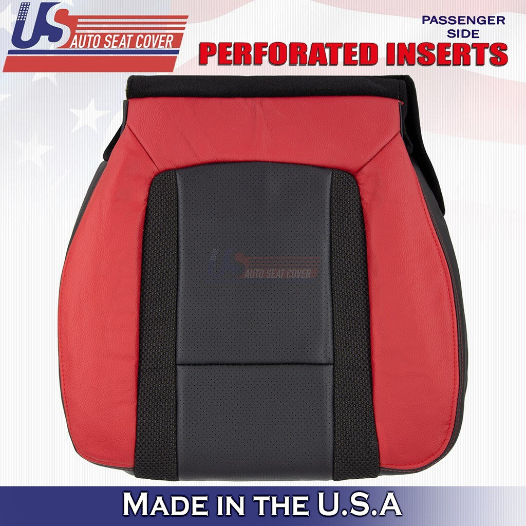 Passenger Bottom Seat Cover Black/ Brick Red 2014 Fits Ford F150 Raptor
