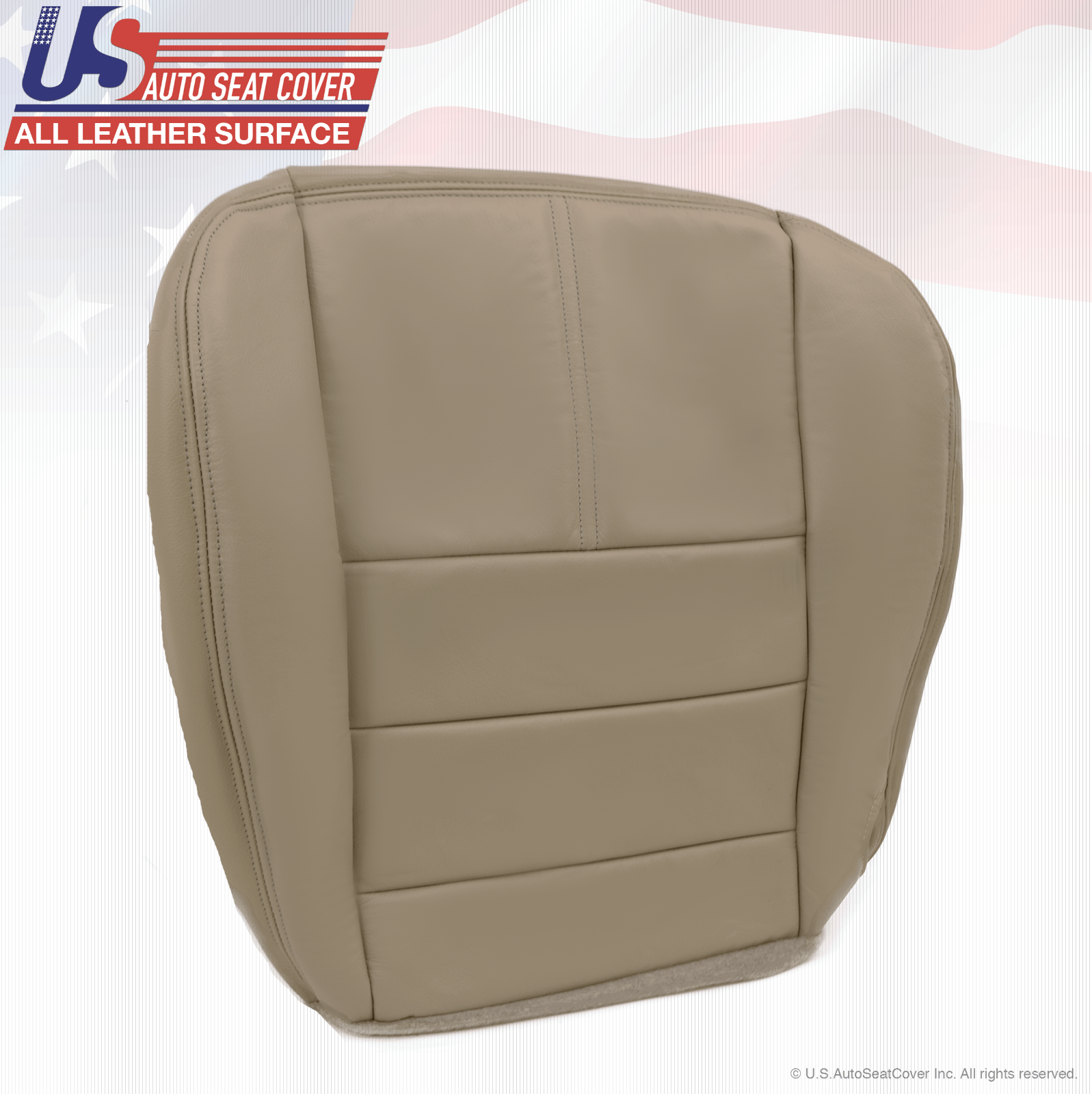 2008 Ford F250 Lariat Driver Bottom Replacement Leather Seat Cover Stone Gray 4S