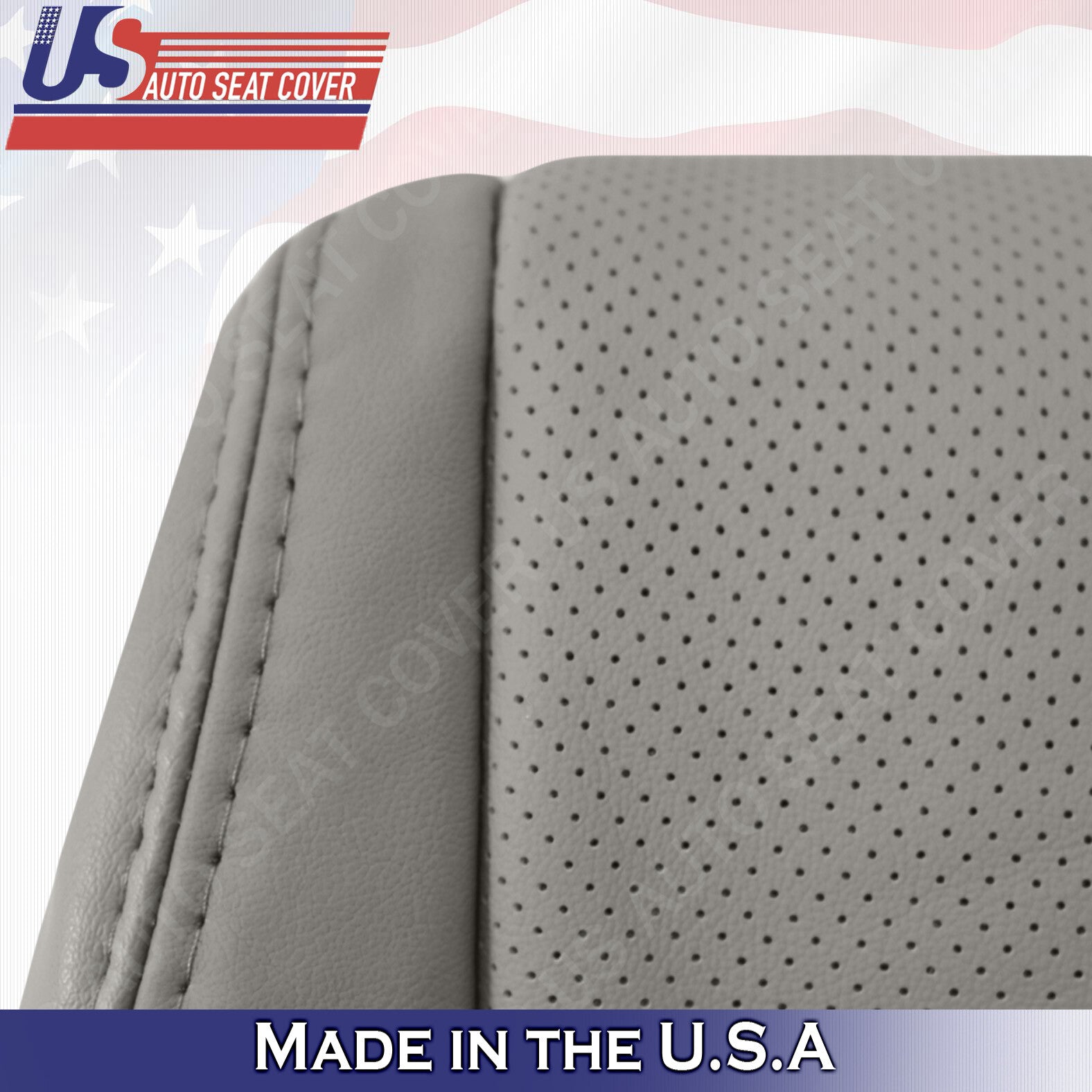 Fits 2007- 2012 Acura RDX Passenger Bottom Perforated Leather Seat Cover in Gray