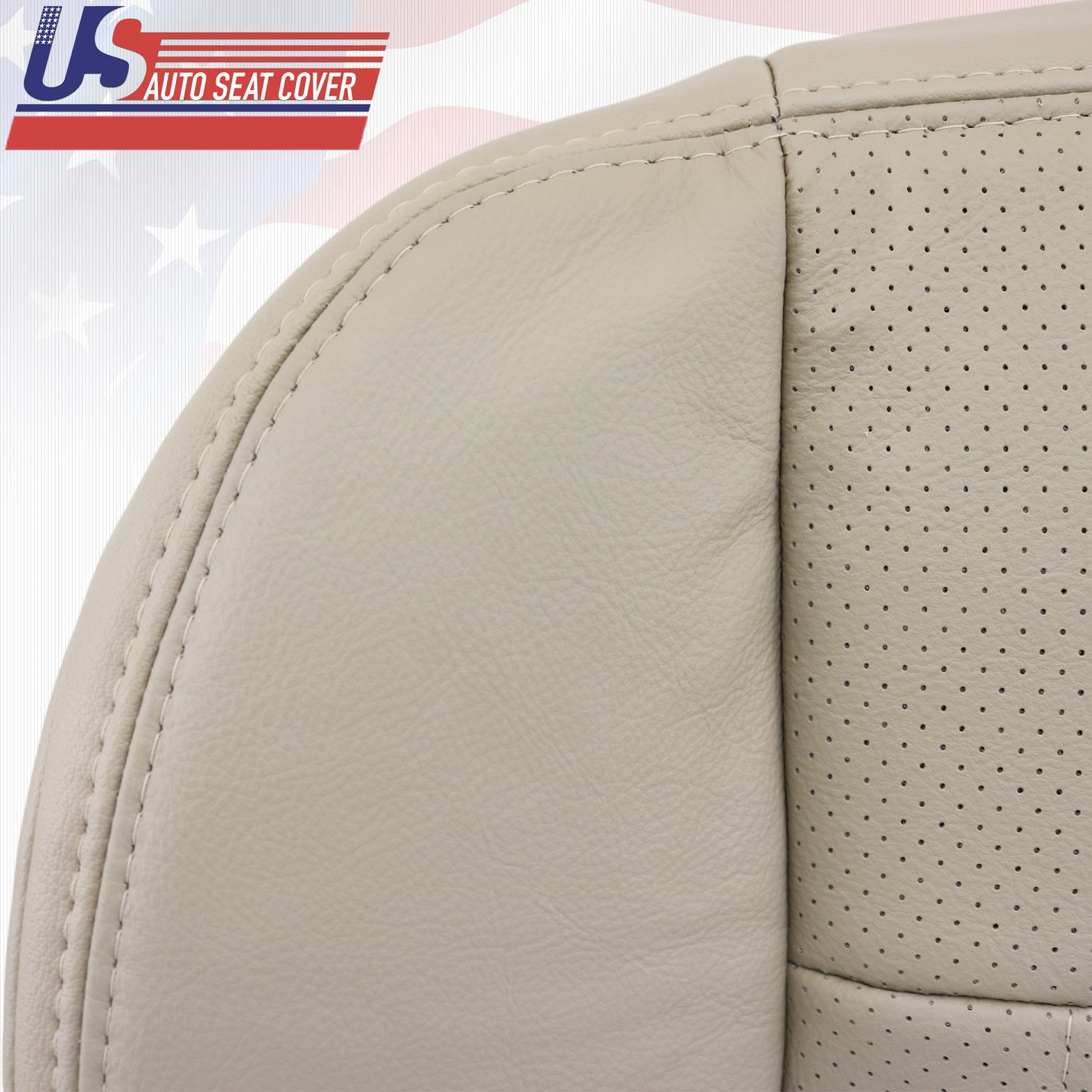 For 2003 and 2004 Lincoln Aviator Perforated Seat Cushion Cover Light tan bottom