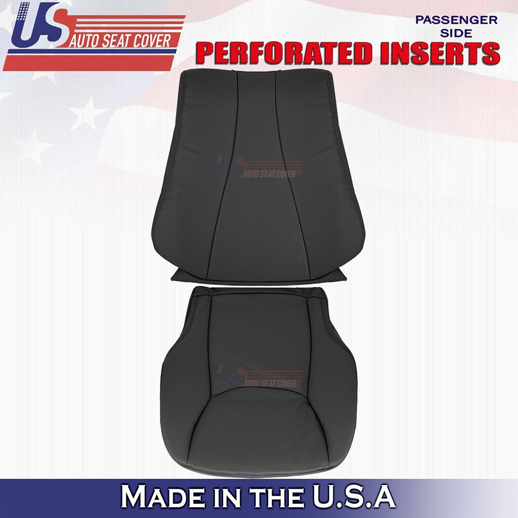 2000 to 2006 Fits Mercedes Benz S430 Passenger Bottom &Top Leather Cover Black