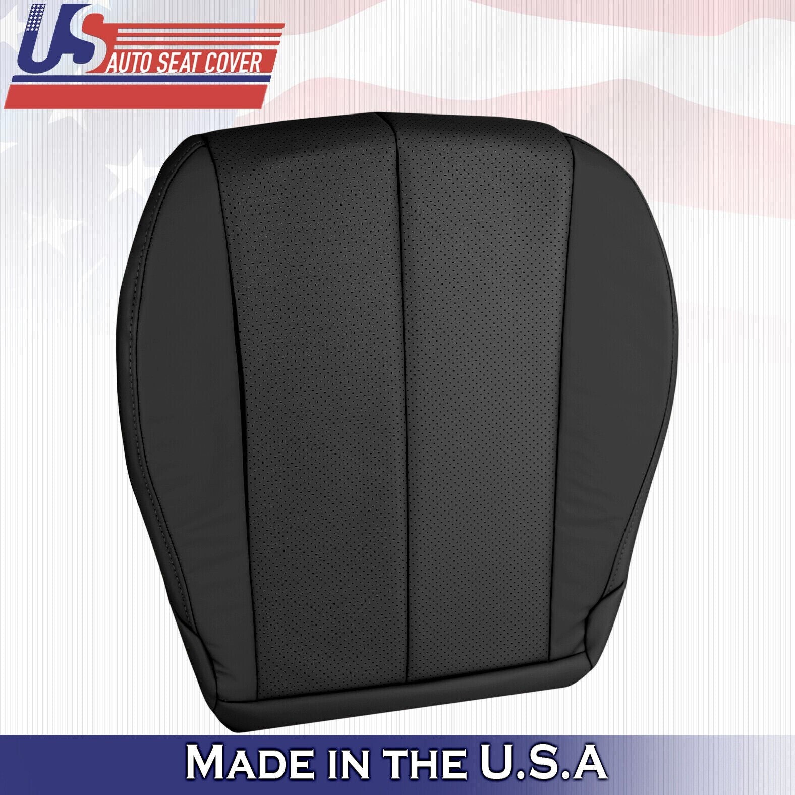 1999 - 2003 FITS Toyota Camry Solara Driver Bottom & Top Leather Seat Cover Blk