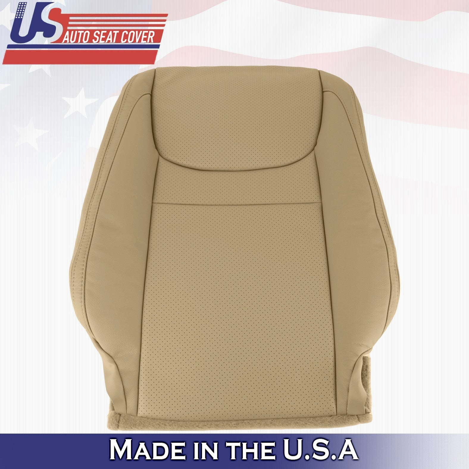 2001 2002 2003 For Toyota Highlander Driver Top & Bottom Leather Seat Covers Tan