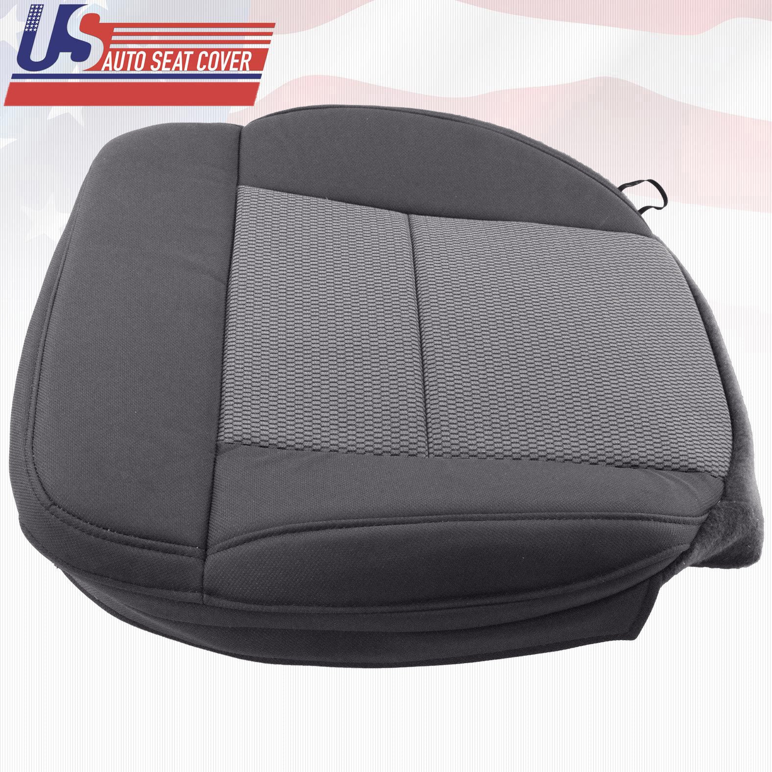 2004 - 2006 Ford F150 Front Driver Bottom Replacement Cloth Seat Cover Dark Gray