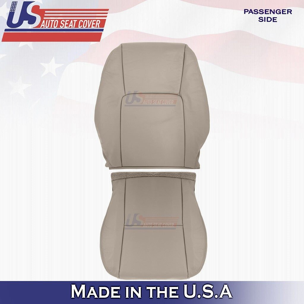 2002 - 2006 Fits Toyota Camry Passenger Bottom & Top Leather Seat Cover Tan