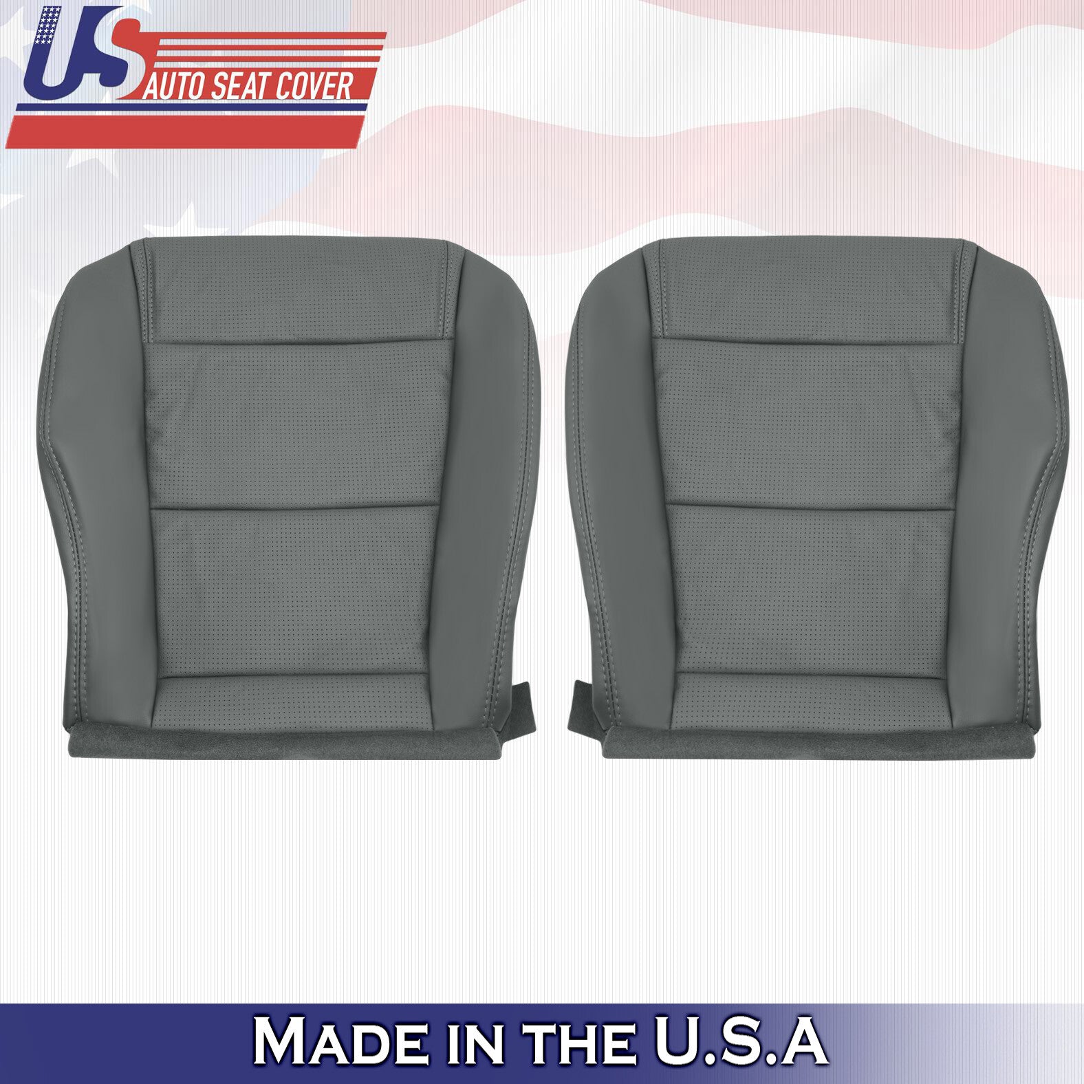 Driver Passenger Bottom Perforated Leather Cover GRAY For 2001-2006 Acura MDX