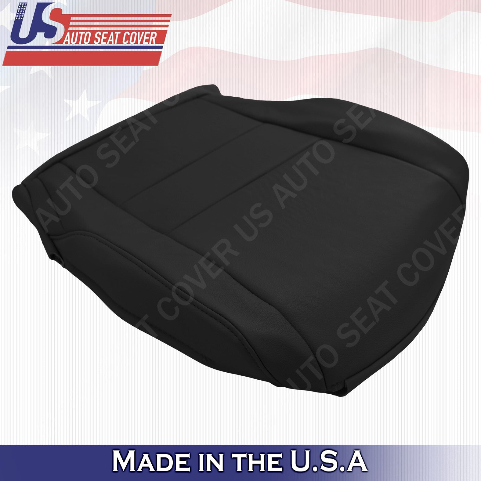 FITS 2007-2011 Honda CR-V Passenger Bottom Leather Replacement Seat Cover Black