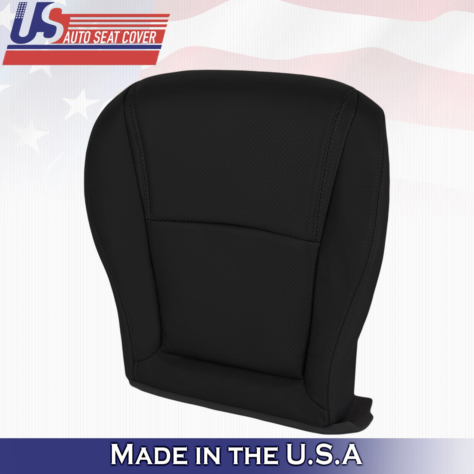 2004 For Honda Pilot Driver & Passenger 2x Bottom Perforated Leather Covers BLK