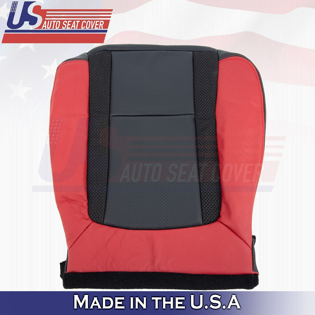 Driver Bottom Seat Cover Black/ Brick Red Fits 2014 Ford F150 Raptor