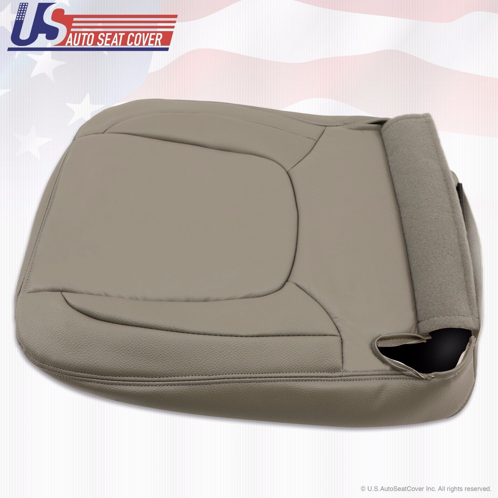 2004 Fits Dodge Ram Laramie Driver Bottom Replacement Leather Seat Cover Taupe