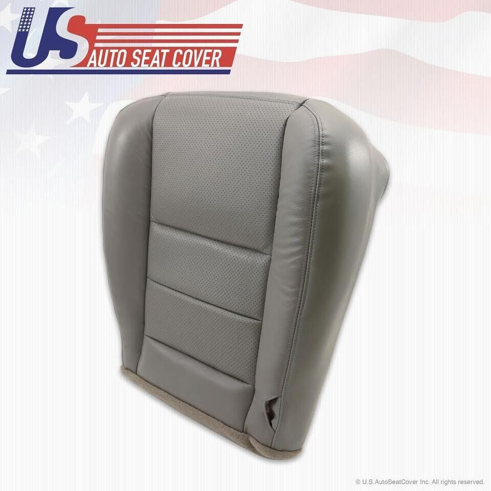2002 to 2007 Fits Ford F-250 Driver Bottom & Top Perf Leather Seat Covers Gray