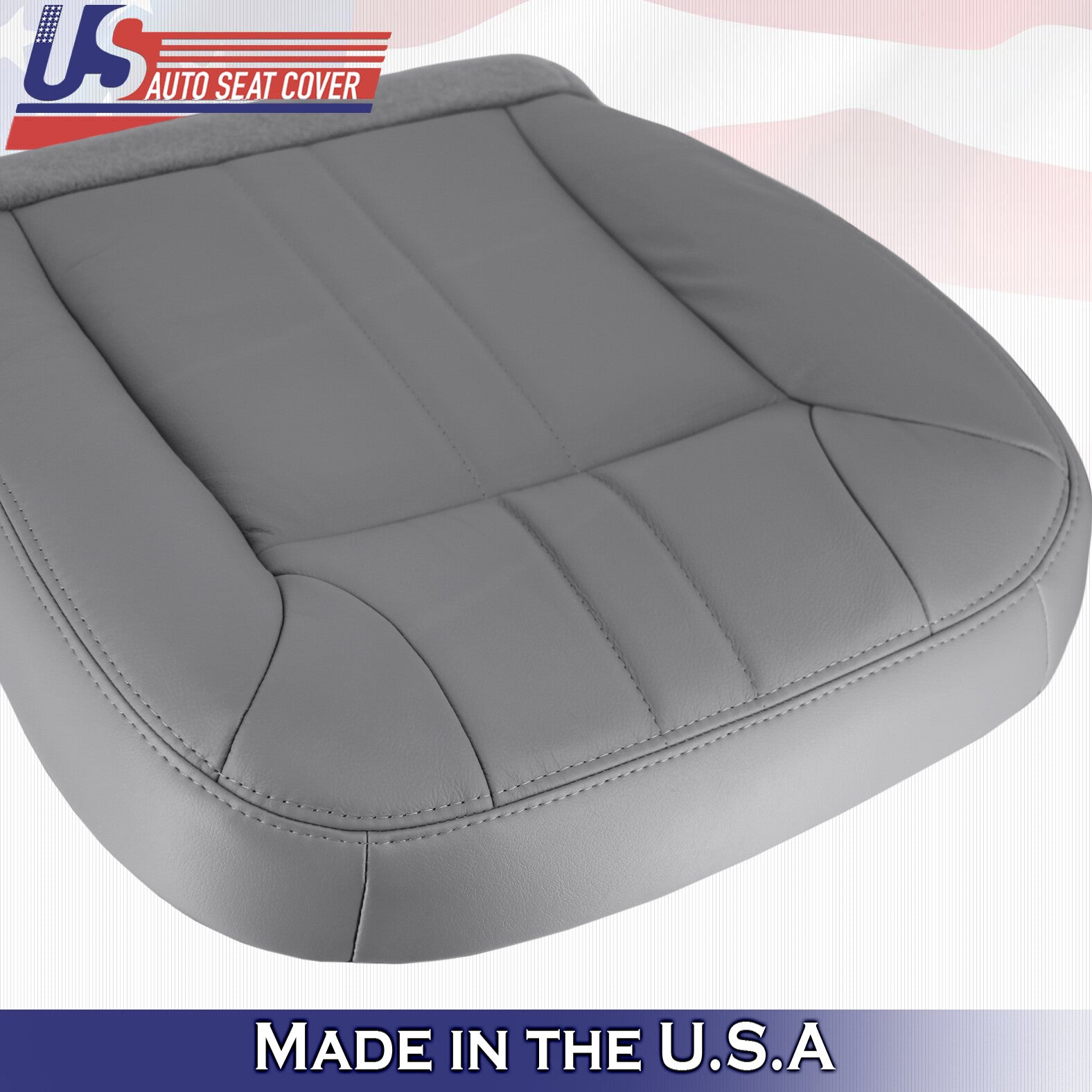 2000 For Ford Excursion XLT Driver Top Bottom & Armrest Leather Seat Covers Gray