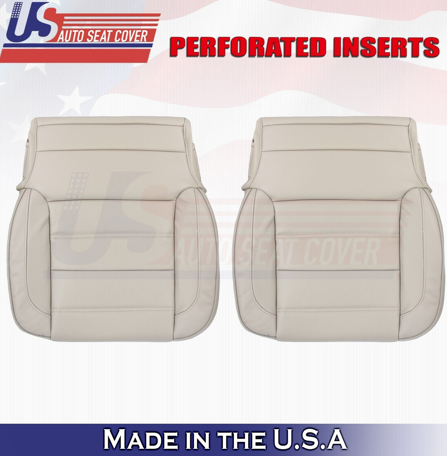 2016 For GMC Yukon Denali Driver & Passenger Bottom Leather Covers Tan