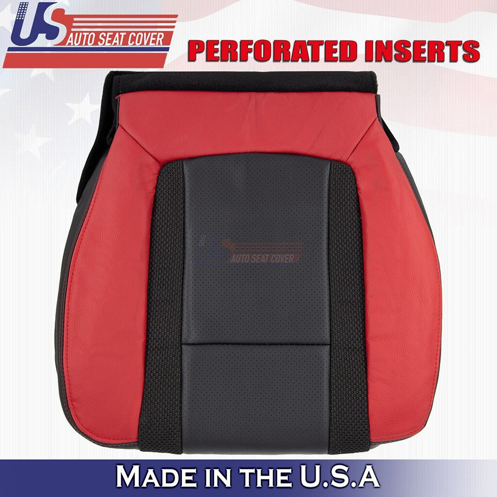 Driver Bottom Seat Cover Black/ Brick Red Fits 2014 Ford F150 Raptor