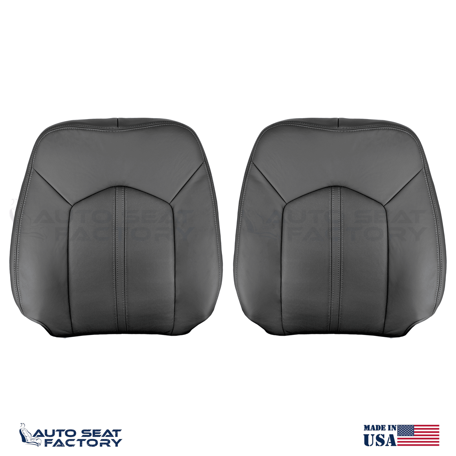 Replacement 2010 - 2016 Fits Cadillac SRX Ebony Vinyl Seat Covers, Perforated